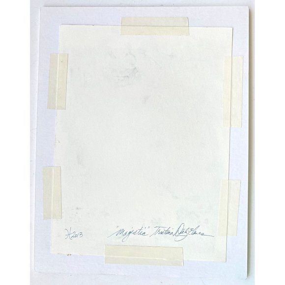 Original Art ‘Majestic’ Encaustic Wax Painting Matted 11"x14" Frame Ready - Picture 5 of 5